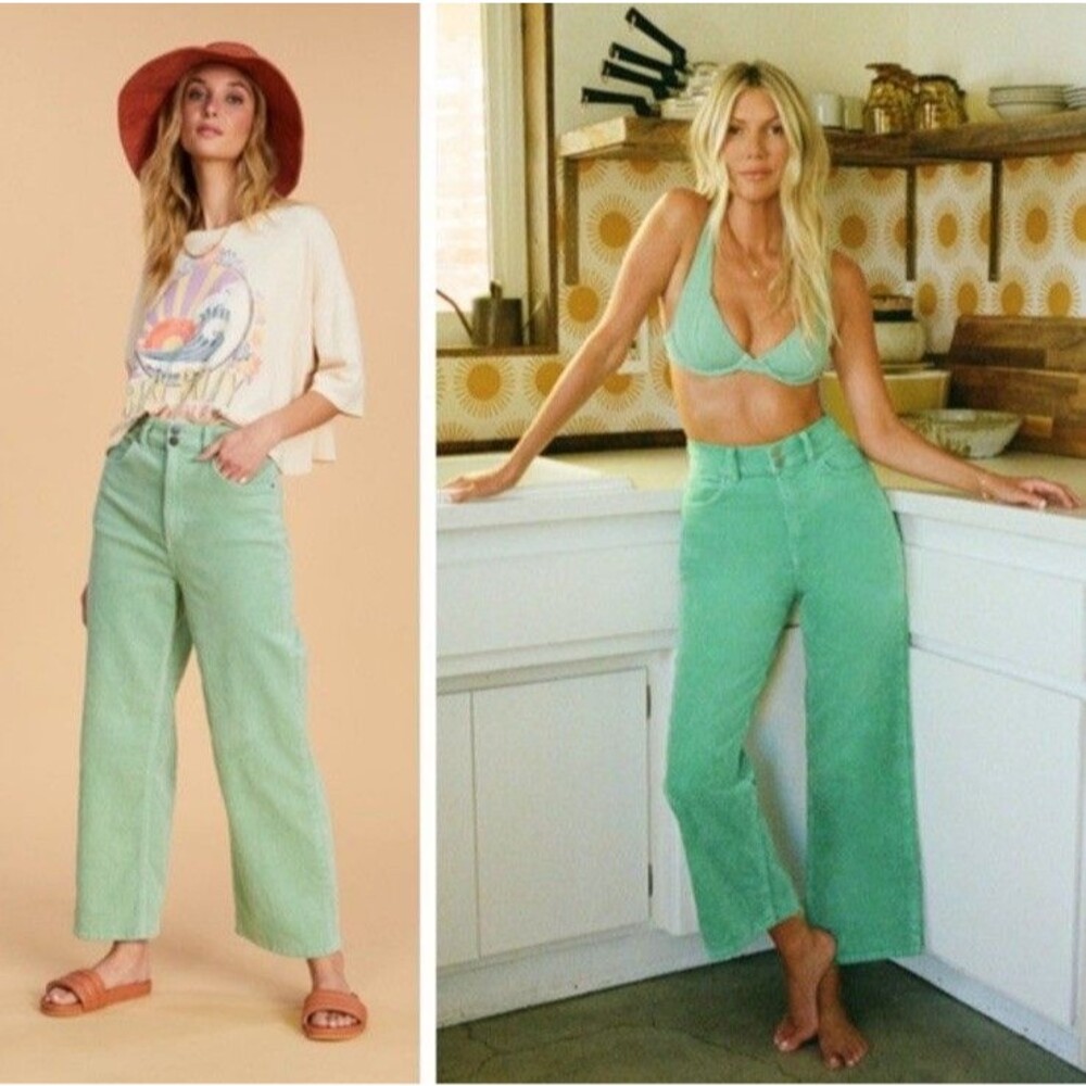 Billabong x The Salty Blonde 28 Chill Out High Rise Corduroy Straight Leg Pants